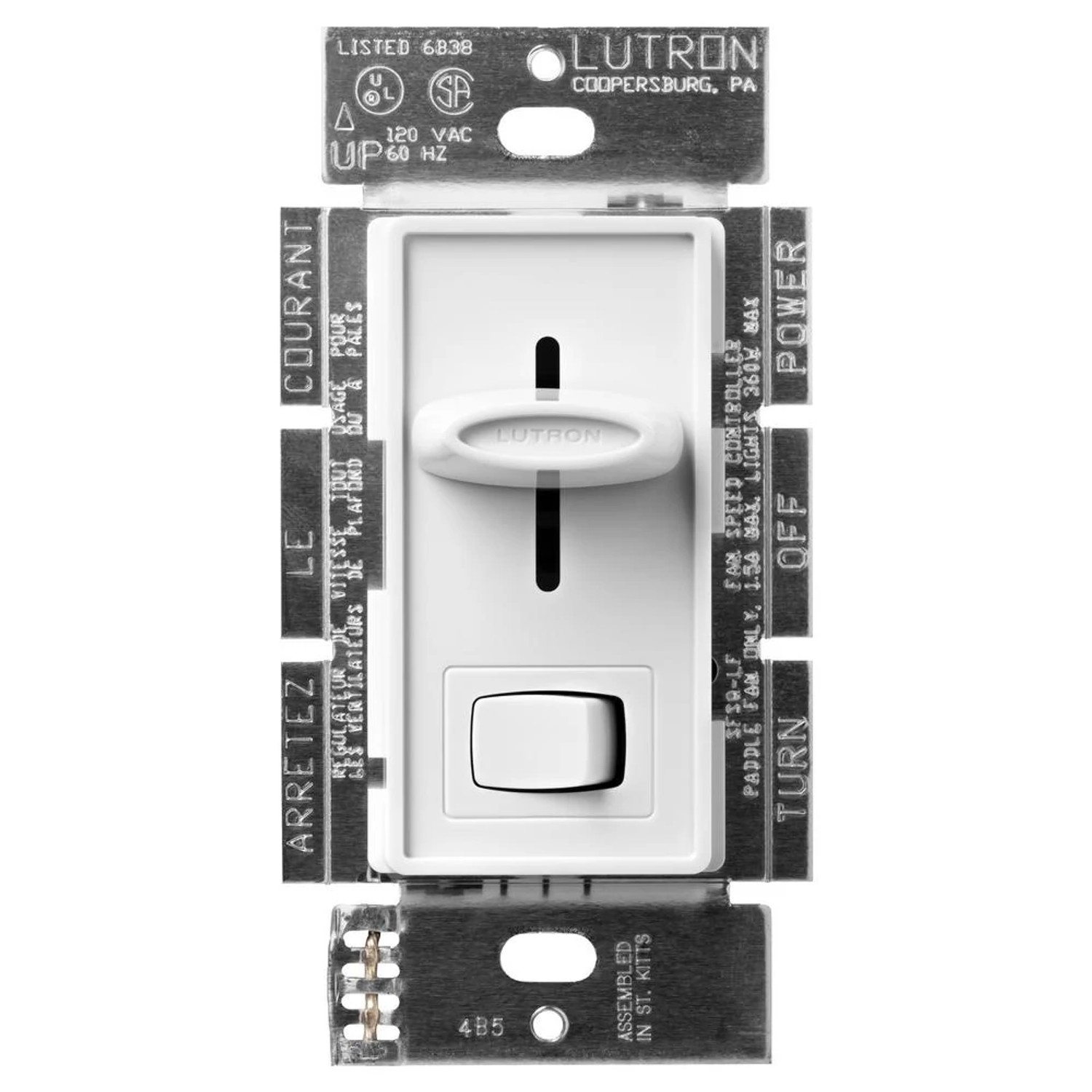 Lutron® SFSQ-LFH-WH Fan Control Switches