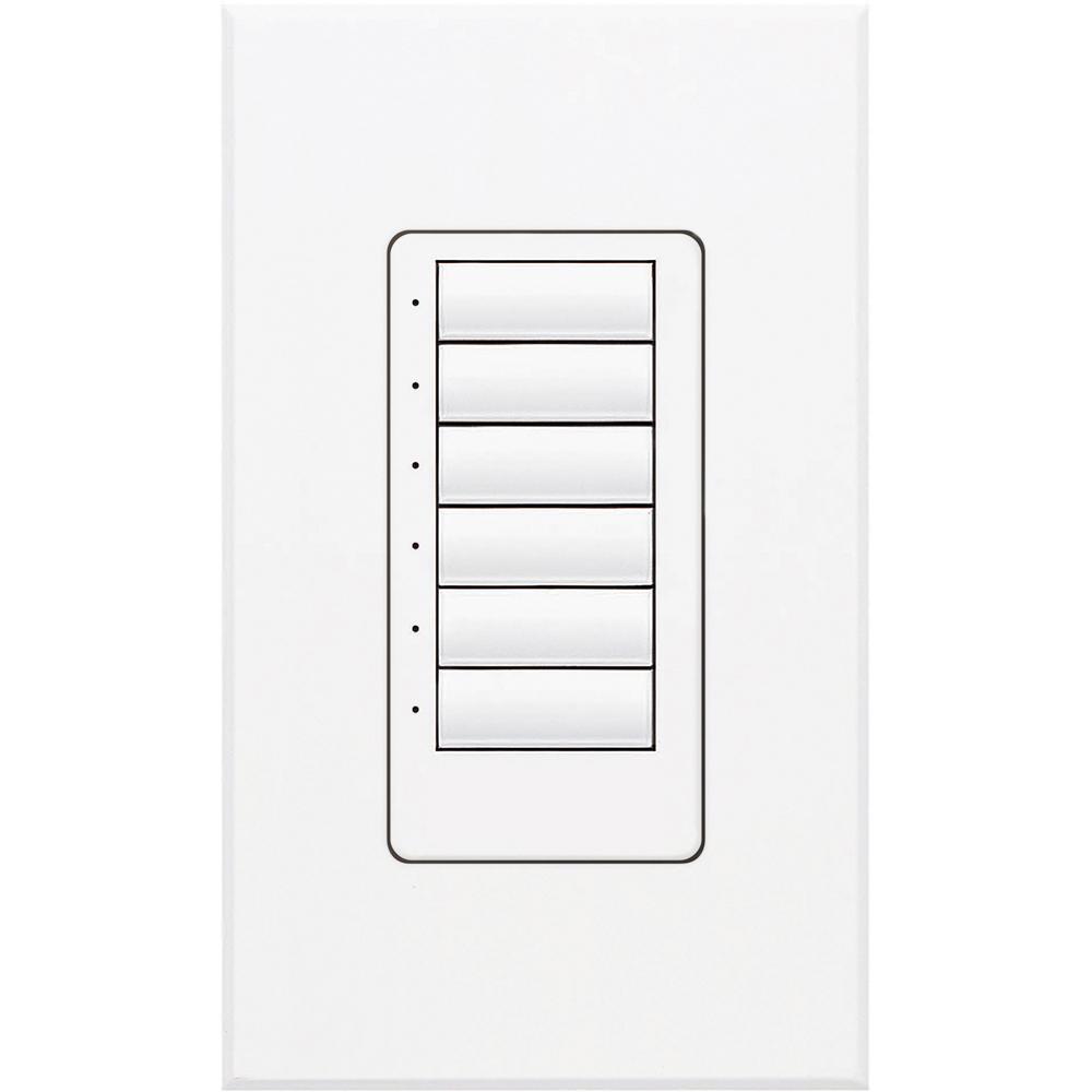 Lutron® SS-6BI-GWH-E00 Wall Switch Stations