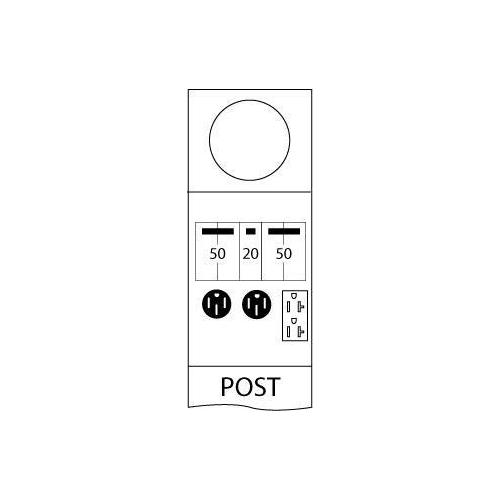 Midwest® M004CP6010 Metered Power Outlet Pedestals