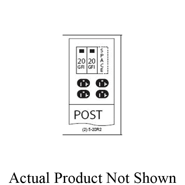 Midwest® U011GP4 Unmetered Power Outlet Pedestals