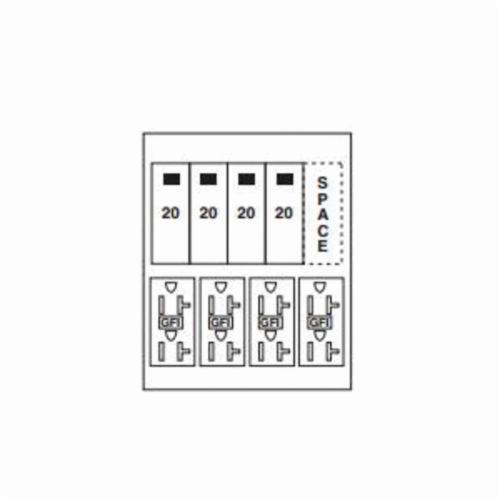Midwest® U014CP6010 Unmetered Power Outlet Panels