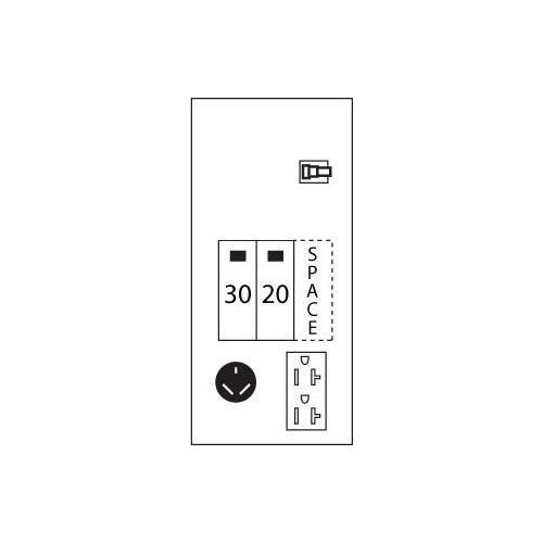 Midwest® U041CTLL10 Unmetered Power Outlet Panels