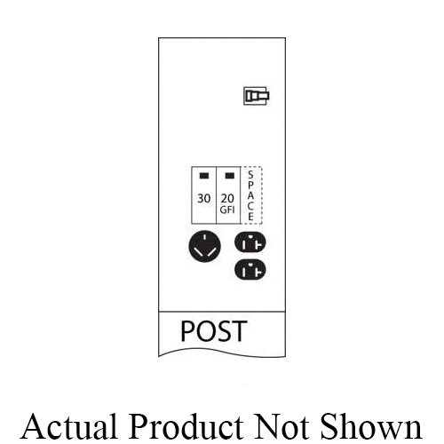 Midwest® U041GP6L Unmetered Power Outlet Pedestals
