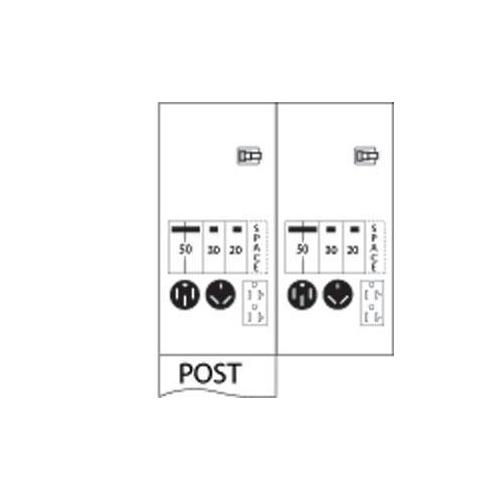 Midwest® U075CB4L10 Unmetered Power Outlet Pedestals