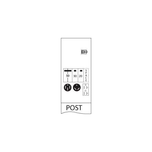 Midwest® U075CP6L10 Unmetered Power Outlet Pedestals