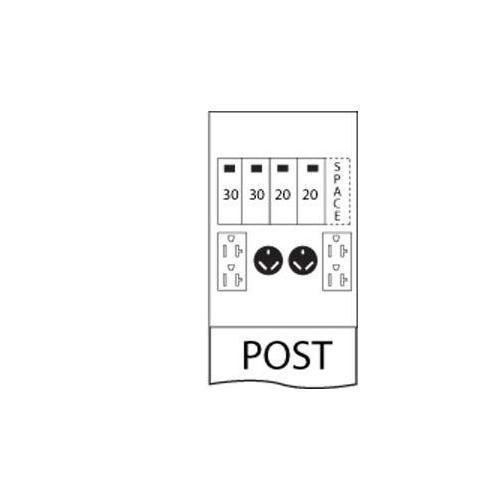 Midwest® U131CP6010 Unmetered Power Outlet Pedestals