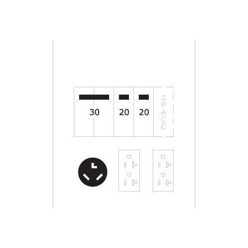 Midwest® U666C010 Unmetered Power Outlet Panels
