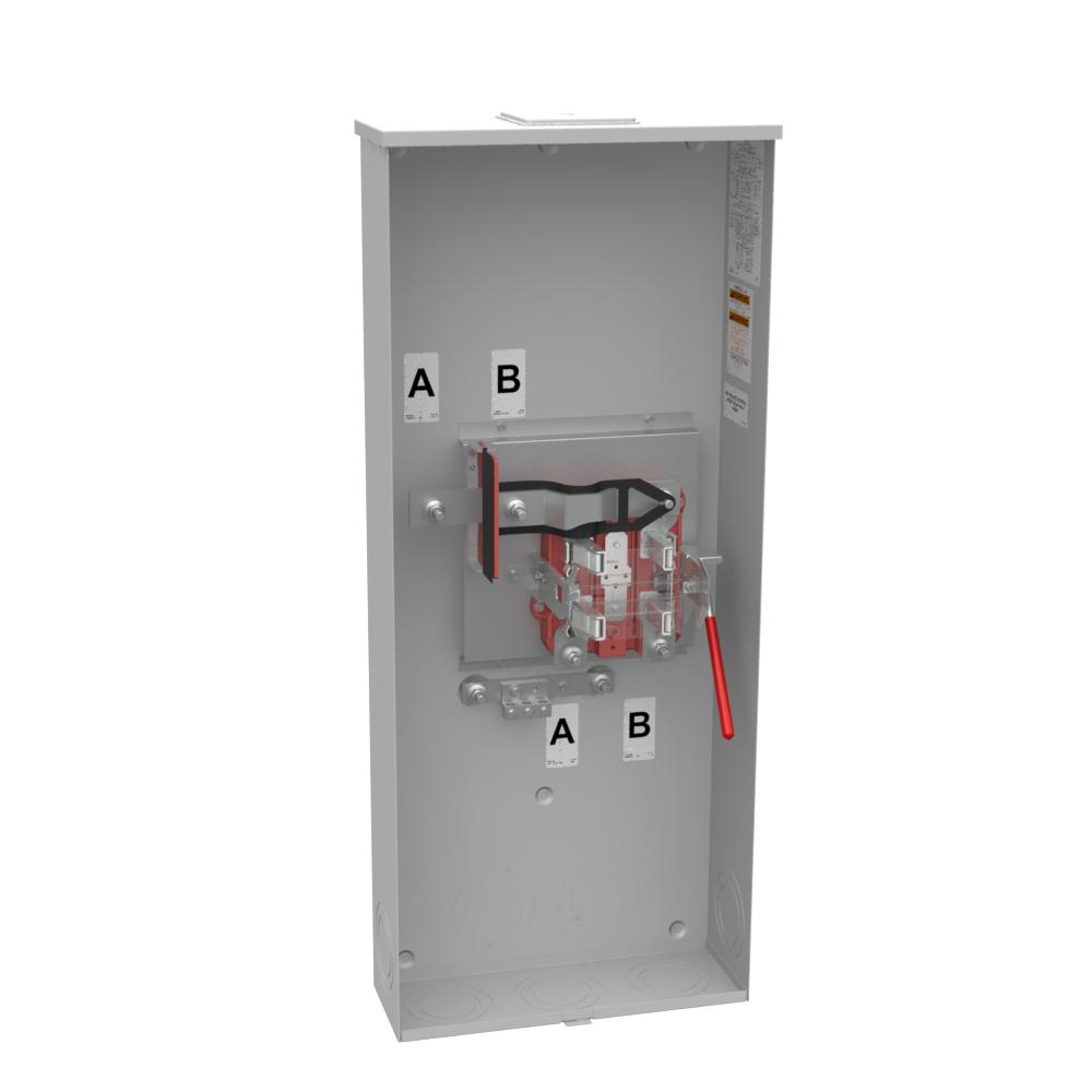 Milbank® S6142-X-INV-DPL Ringless Meter Socket, 600 V, 320 A, 1 Phase