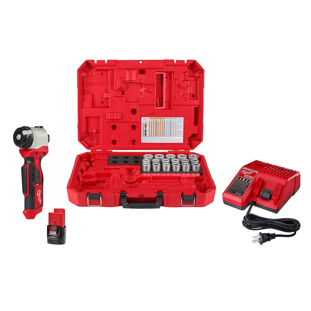 Milwaukee® 2435CU-21S M12™ Cordless Cable Stripper Kit, Li-Ion Battery