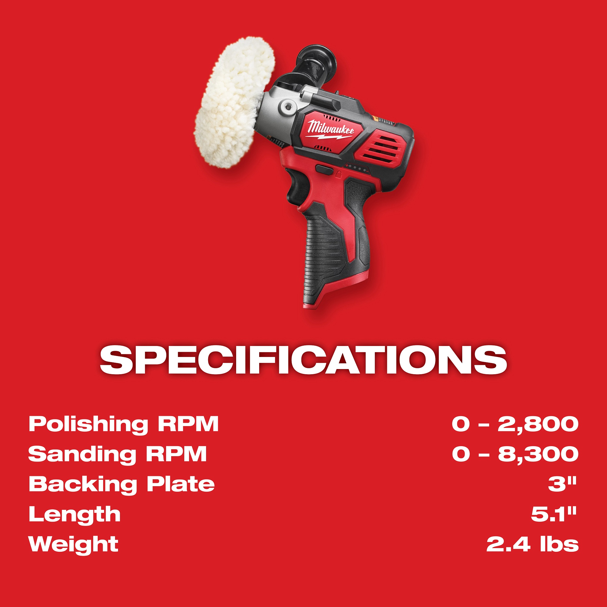 Milwaukee® 2438-22X Cordless Polishers & Buffers
