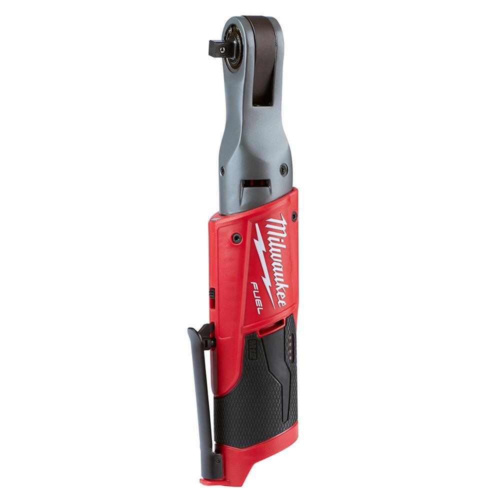 Milwaukee® M12 FUEL™ 2557-20 Bare Tool Cordless Fuel Ratchet, 3/8 in Drive, 55 ft-lb Torque, 200 rpm Speed, 12 V DC, Li-Ion Battery, 10.87 in OAL