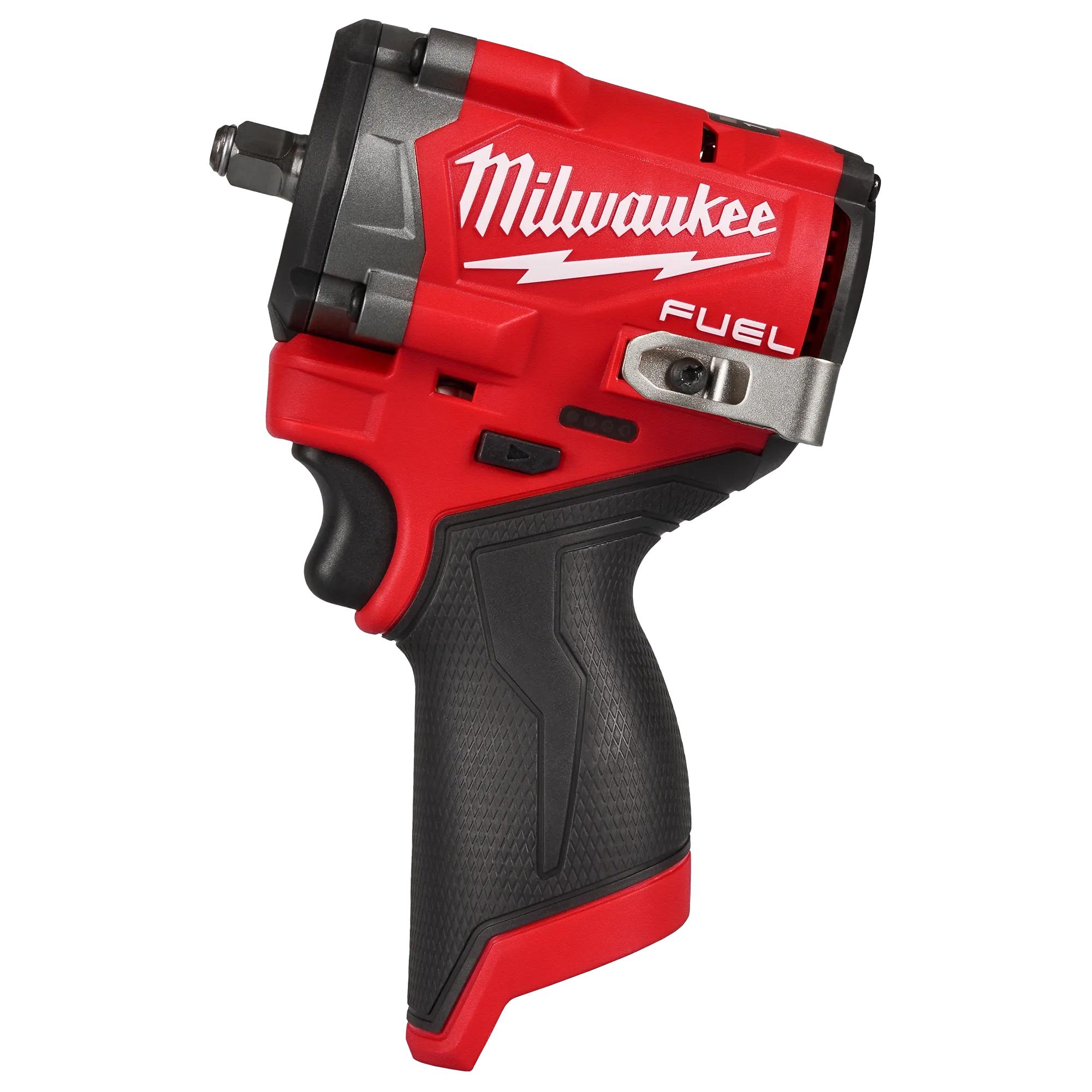 Milwaukee® 2562-20 M12 FUEL™ Stubby Impact Wrench, 3/8 in Drive, 550 ft-lb Torque Rating, 4.8 in OAL