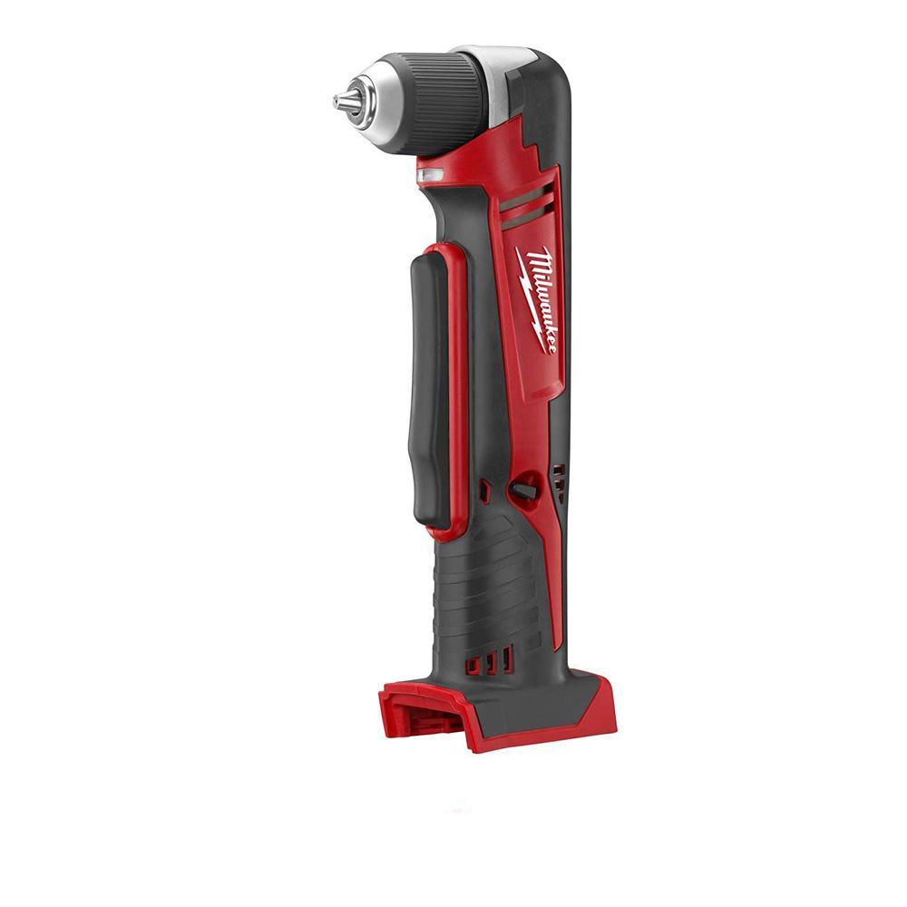 Milwaukee® M18™ 2615-20 Cordless Right Angle Drill, 3/8 in Keyless/Single Sleeve Chuck, 18 V DC, 125 in-lb Torque, 0 to 1500 rpm No-Load, 11 in OAL, Li-Ion Battery