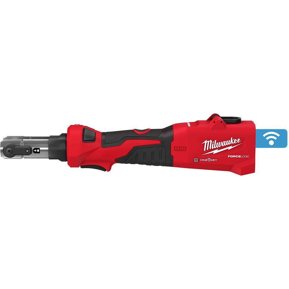 Milwaukee® 2978-20 M18™ FORCE LOGIC™ Cordless Linear Utility Crimper, 8 AWG to 600 kcmil Crimping, 6 ton Crimping, 18 V, Li-Ion Battery, 19.9 in OAL