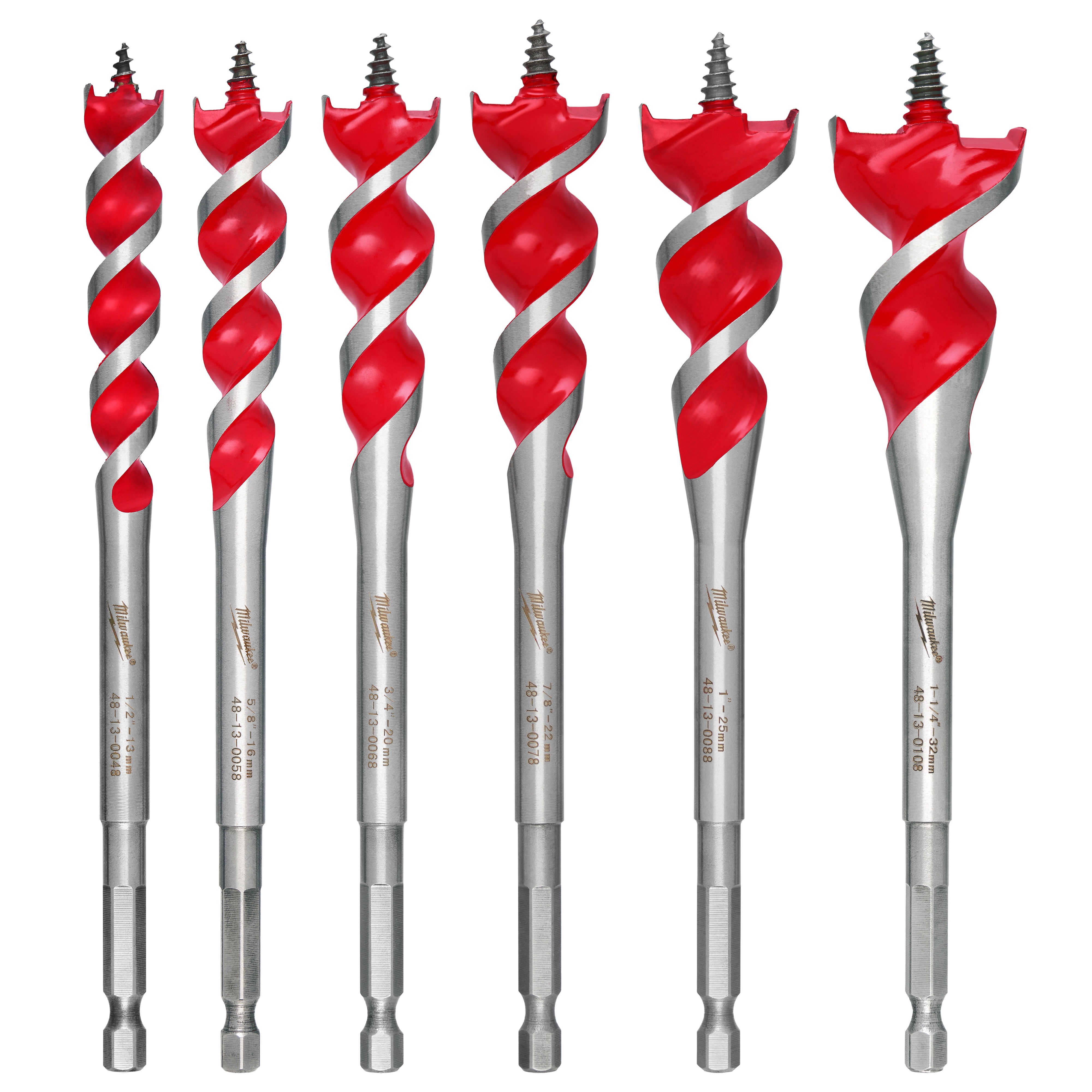 Milwaukee® Speed Feed™ 48-13-0600 Wood Drill Bit Set, 6 Pieces
