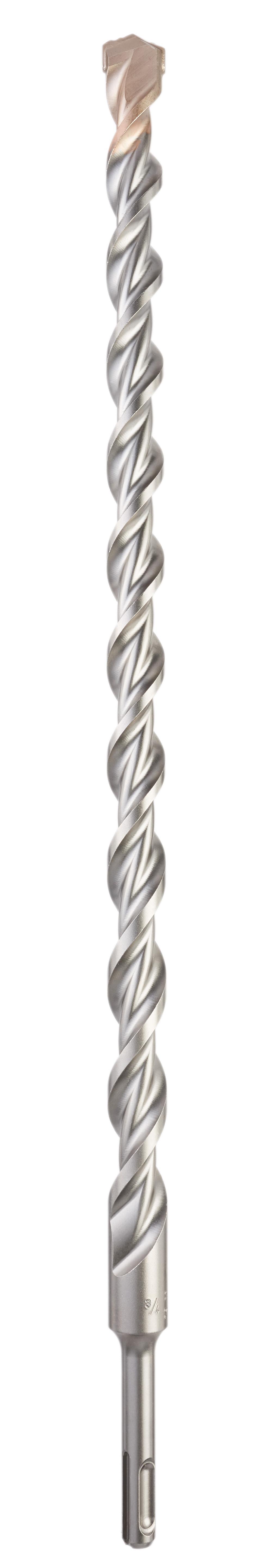 Milwaukee® M12™ 48-20-7075 2-Cutter Heavy Duty Rotary Hammer Drill Bit, 7/8 in Drill Bit, 25/64 in SDS Shank, 16 in D Cutting, Carbide Cutting Edge, 18 in OAL
