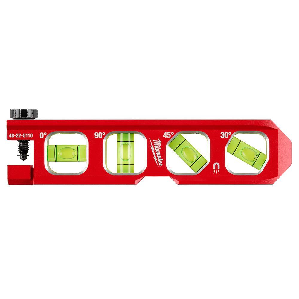 Milwaukee® 48-22-5110 Magnetic Torpedo Level, 6.5 in L, 4 Vials, Aluminum