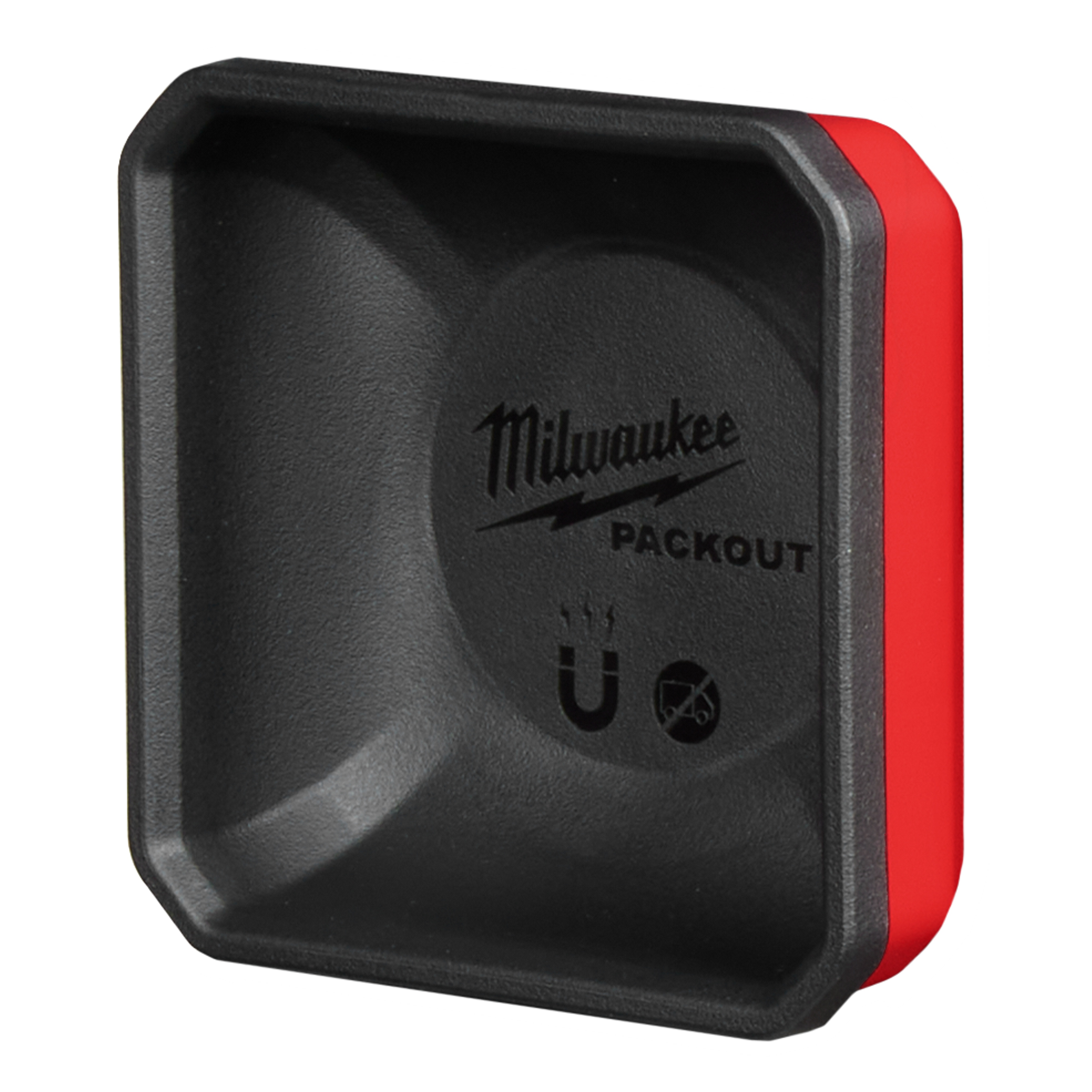 Milwaukee® 48-22-8070 PACKOUT Magnetic Bin, 4 in L Outside x 4 in OAW x 2 in H Outside, Red