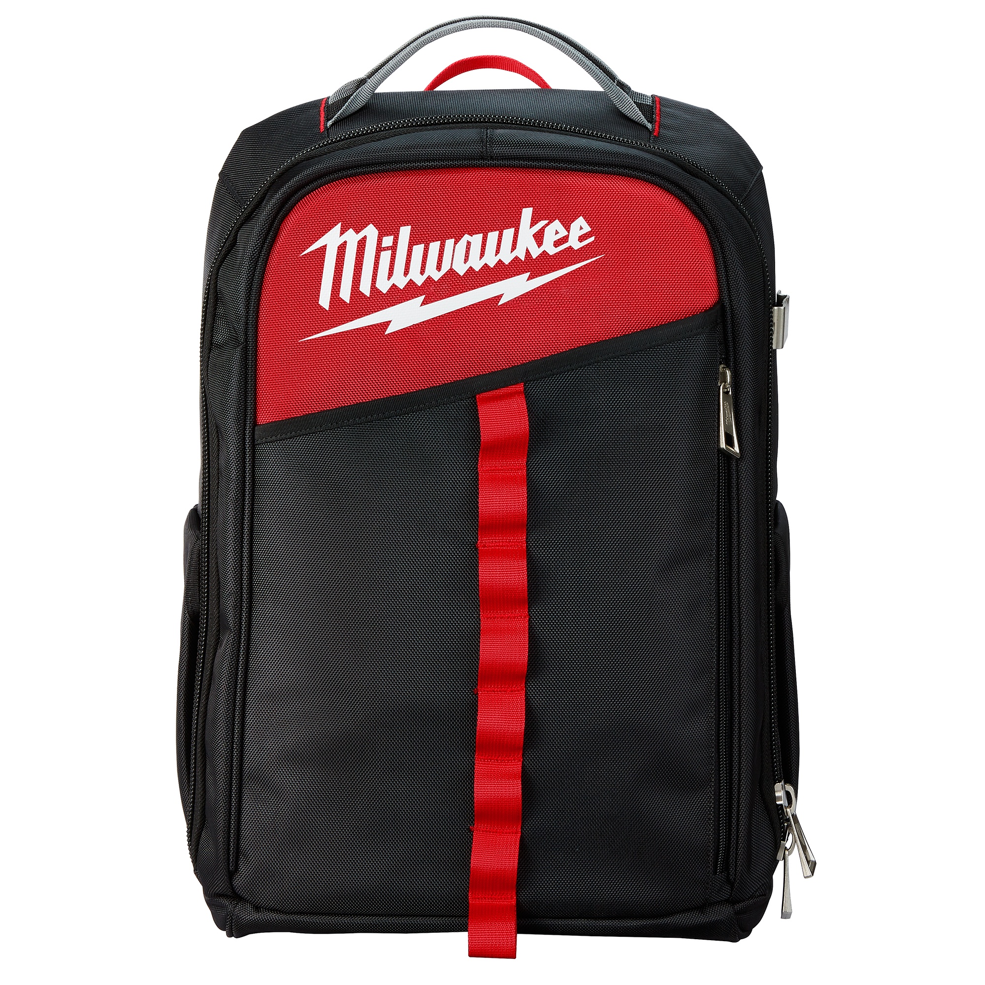 Milwaukee® 48-22-8202 Low Profile Backpack, 1680D Ballistic Nylon, Black/Red