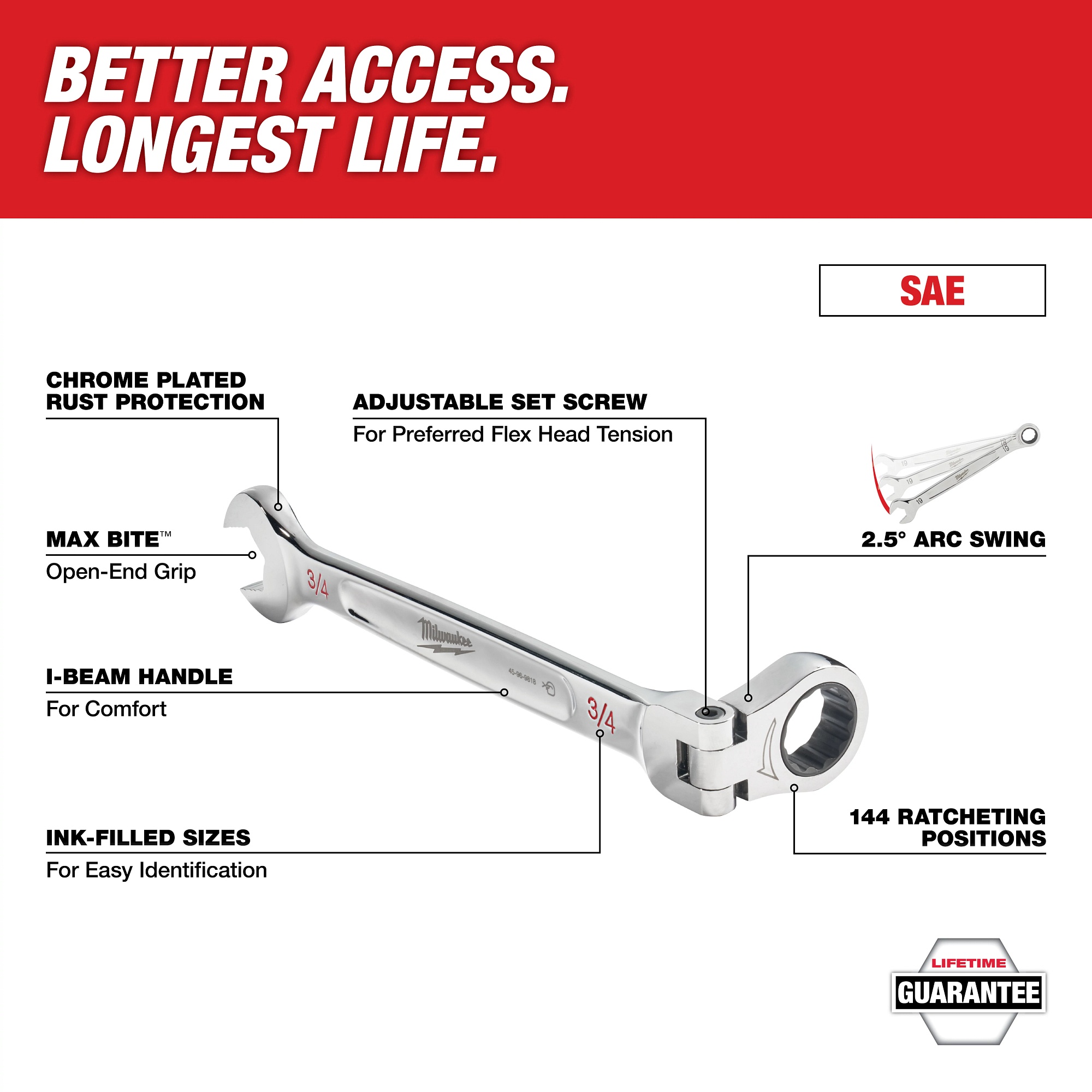 Milwaukee® 45-96-9808 Combination Wrenches