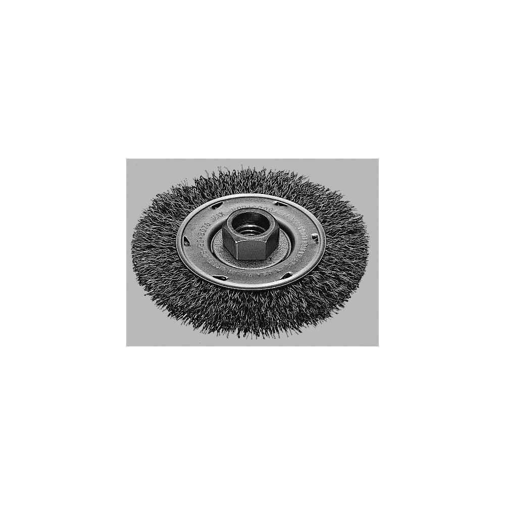 Milwaukee® 48-52-5020 Wheel Brush, 4 in Dia Brush, 3/8 in W Face, 0.023 in Dia Full Cable Twist Knot Filament/Wire, 5/8-11 Arbor Hole