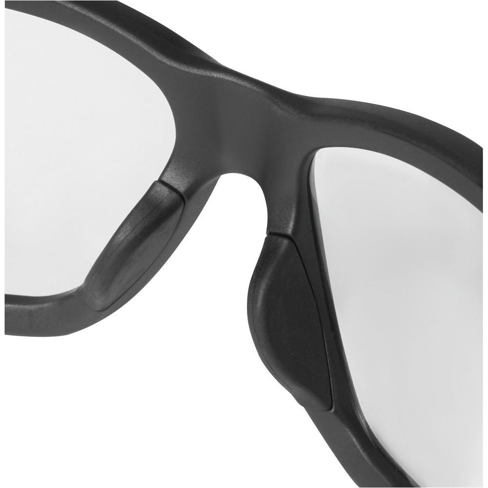Milwaukee® 48-73-2020 High Performance Safety Glasses, Anti-Fog/Anti-Scratch/Impact-Resistant, Clear Lens, Full-Frame Frame, Black, Plastic Frame, Polycarbonate Lens, ANSI Z87.1+