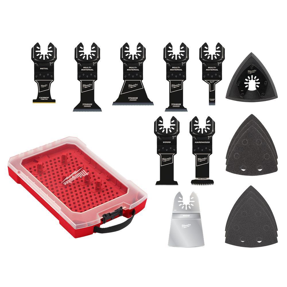 Milwaukee® 49-10-9114 OPEN-LOK™ Multi Tool Oscillating Blade Kit, For Use With Oscillating Multi-Tool, Carbide/High Speed Steel/High Carbon Steel/Stainless Steel