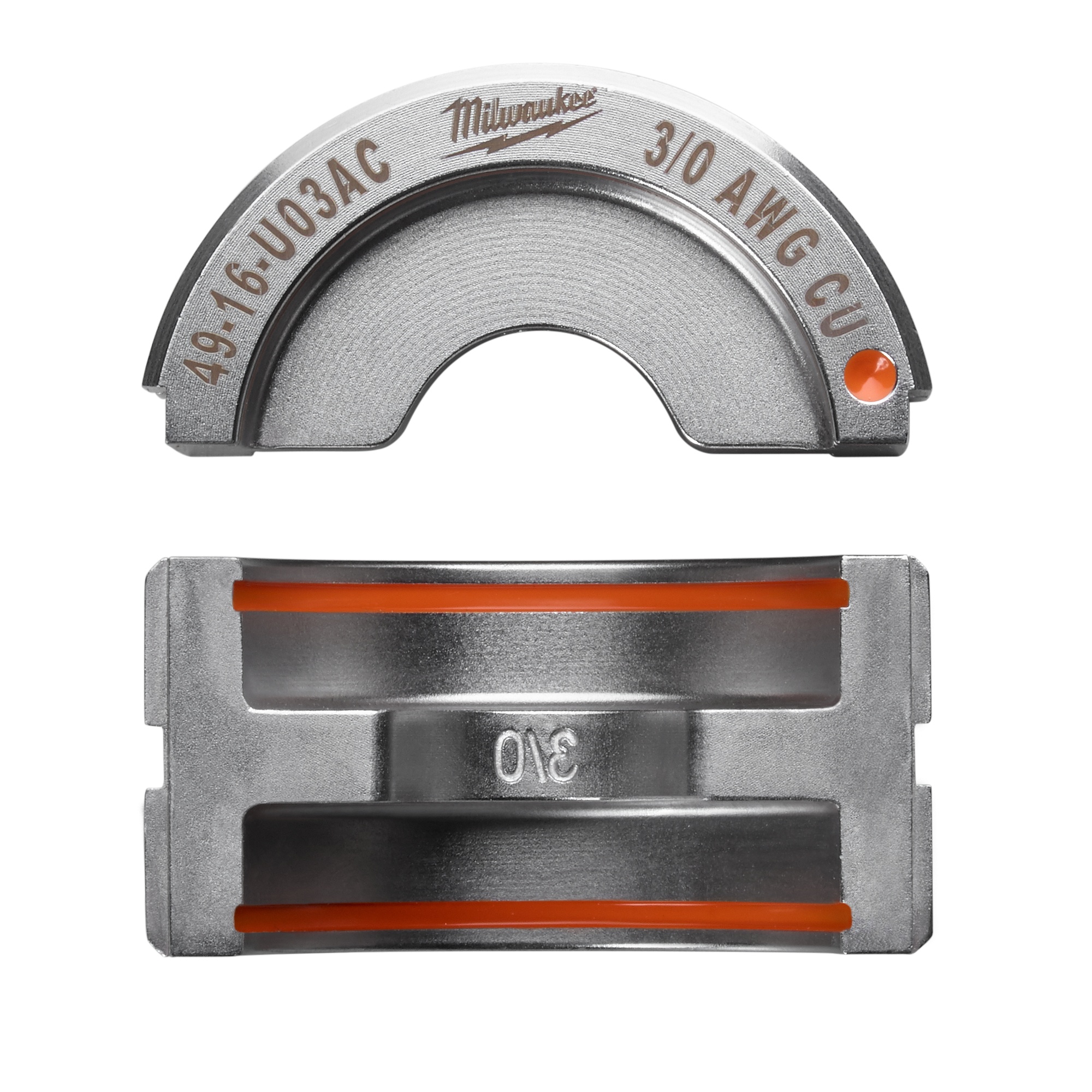 Milwaukee® M18™ FORCE LOGIC™ 49-16-U03AC U-Style Crimping Tool Die, 3/0 AWG Copper Cable, Aluminum