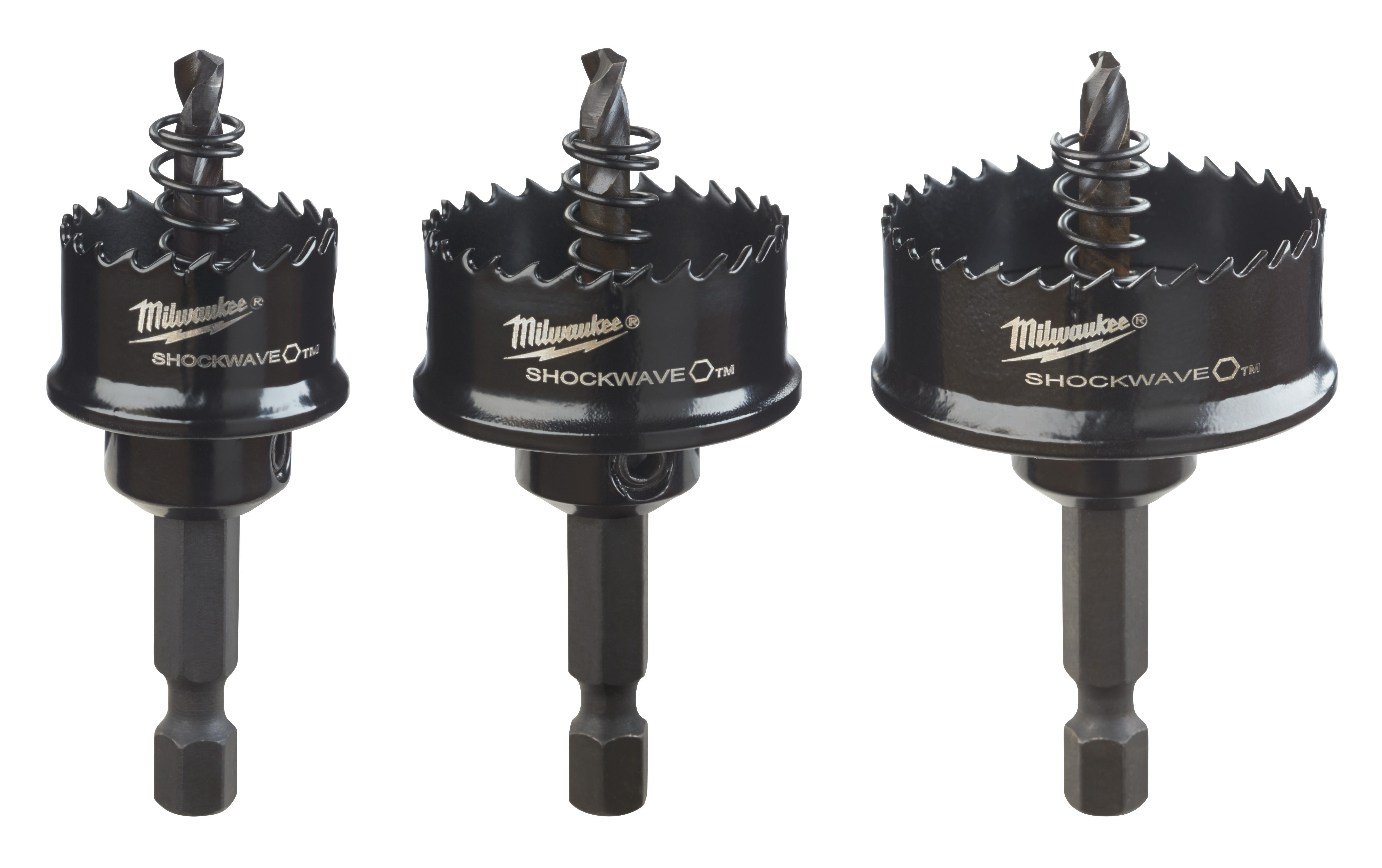 Milwaukee® SHOCKWAVE™ 49-22-4800 Thinwall Hole Saw Set, 3 Pieces, Bi-Metal