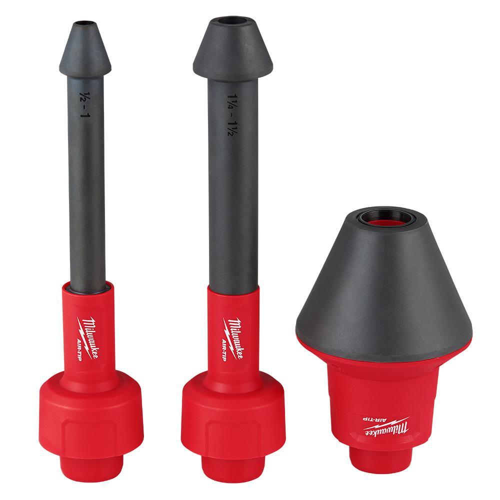 Milwaukee® AIR-TIP™ 49-90-2024 Conduit Line Puller Kit, For Use With AIR-TIP™ Family of Trade Focused Vacuum, 2-1/2 in Dia Inlet, Red/Black Plastic/Rubber Nozzle