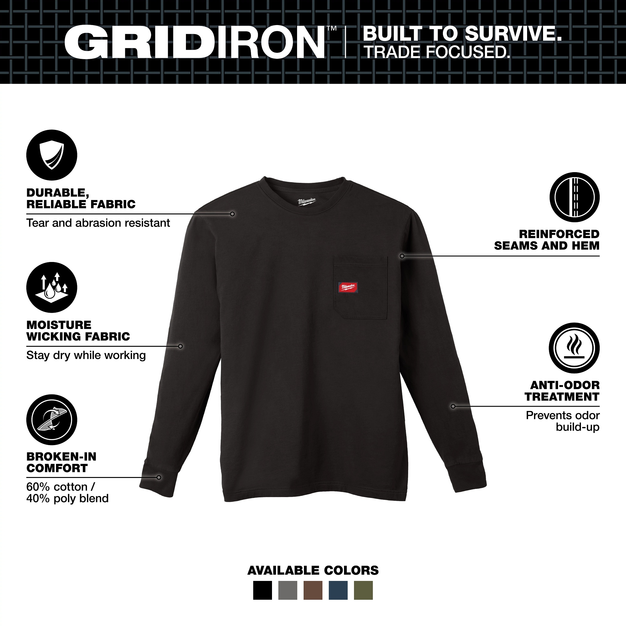 Milwaukee® 606B-3X Shirts