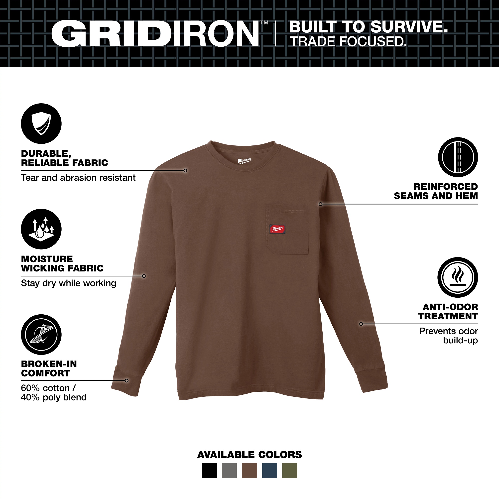Milwaukee® 606BR-M Shirts