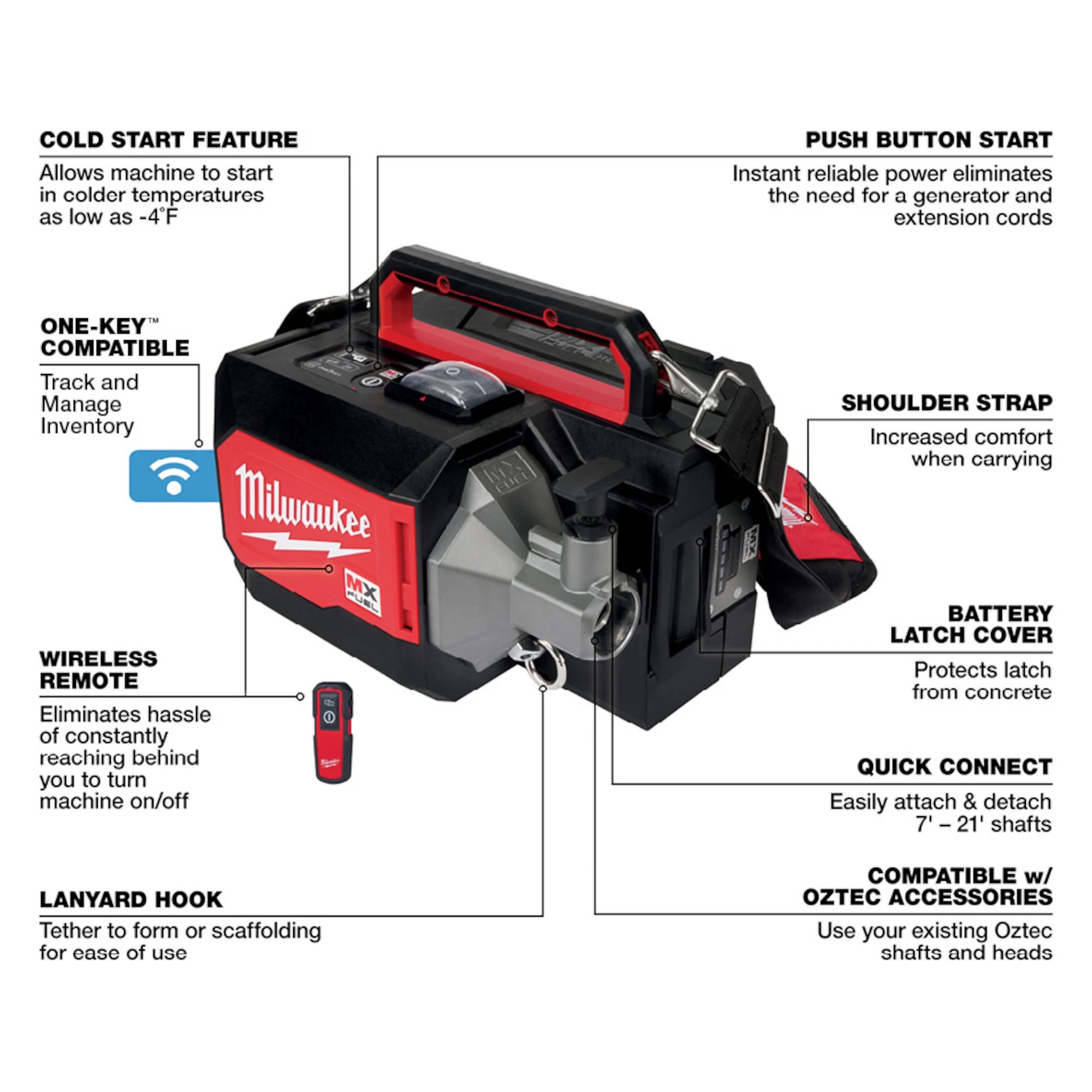 Milwaukee® MXF370-2XC Concrete Vibrators