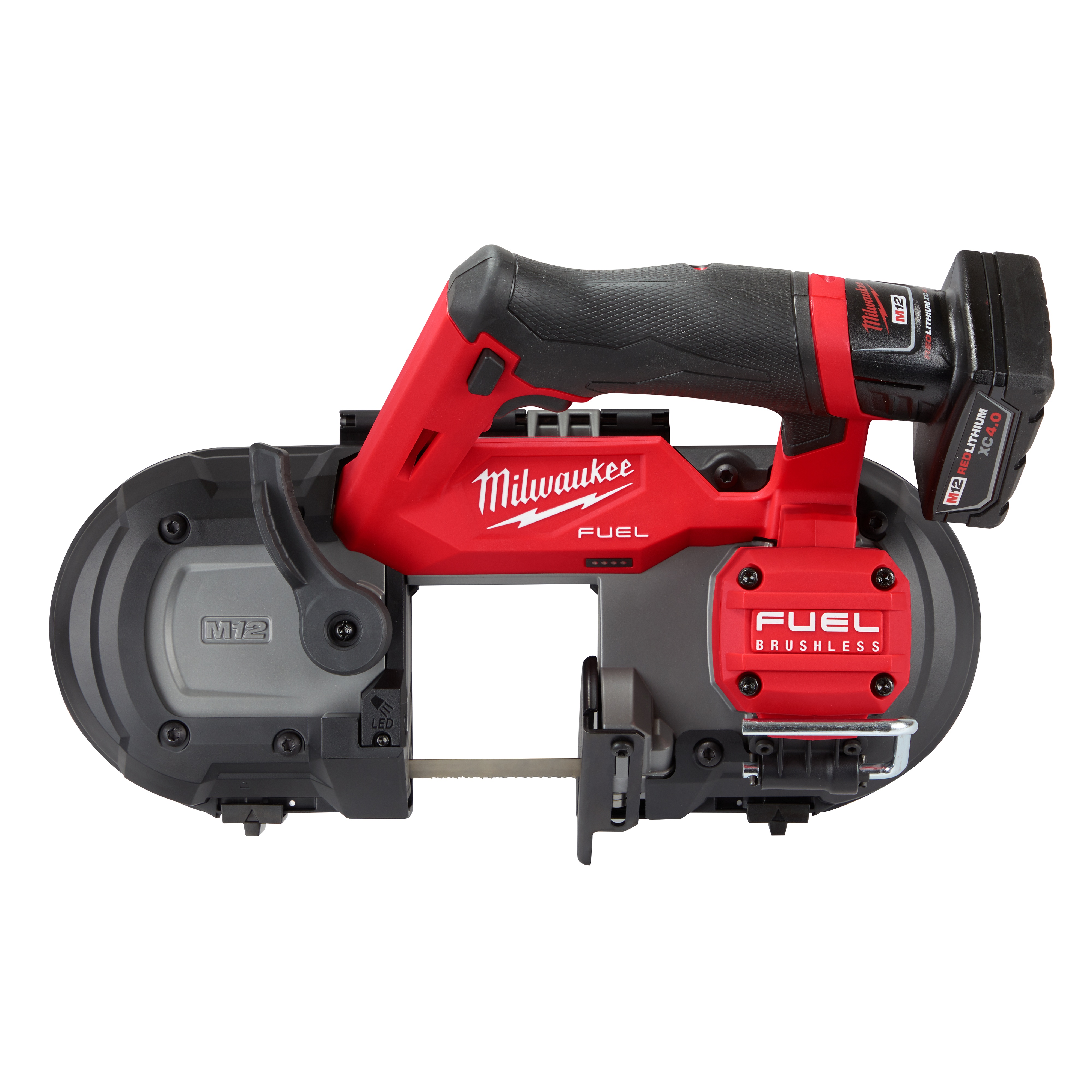 Milwaukee® 2529-21XC M12 FUEL™ Compact Cordless Band Saw, 2-1/2 in Cutting, 30-9/16 in Blade, 12 V, 4 Ah Li-Ion Battery