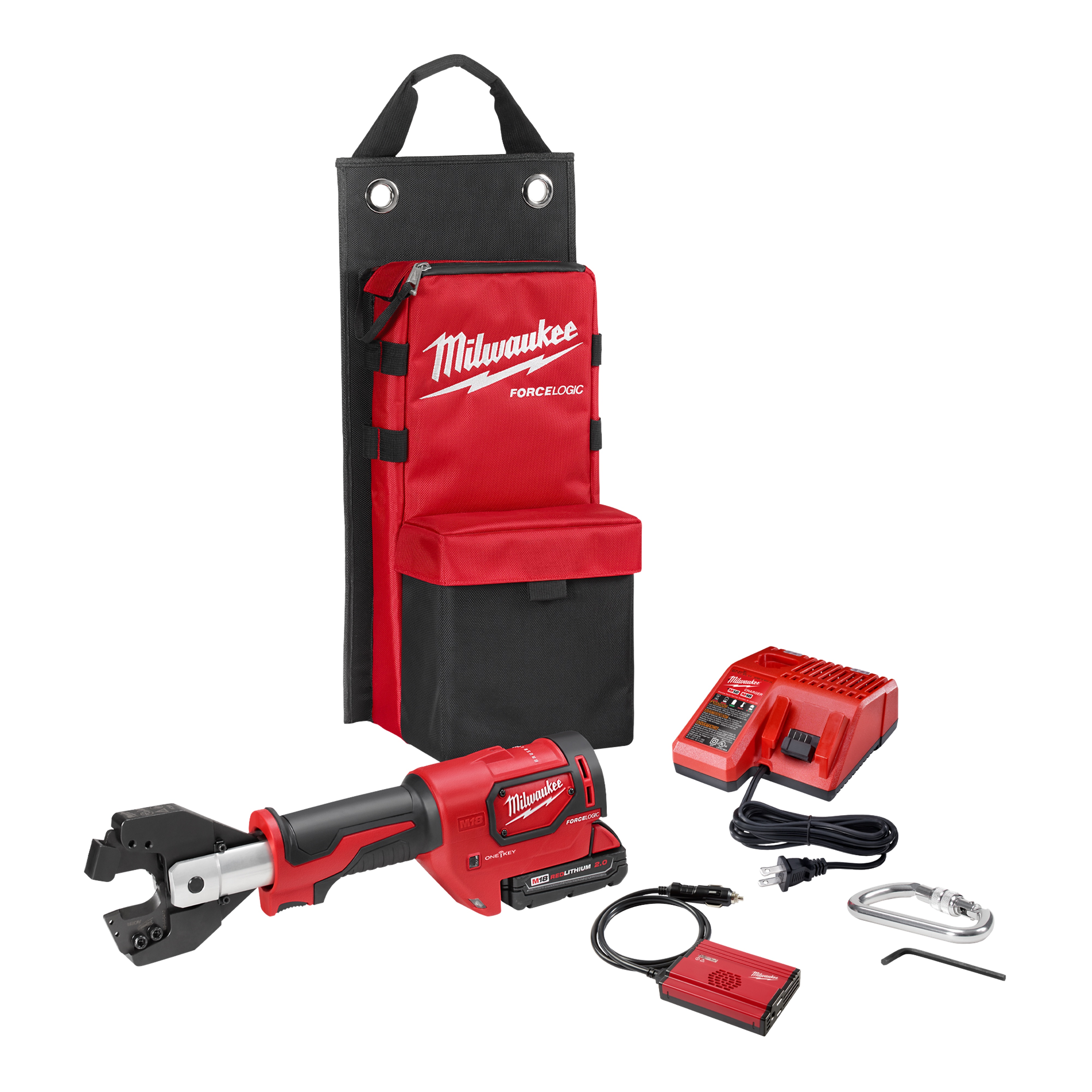 Milwaukee® M18™ FORCE LOGIC™ 2672-21S Cordless Cable Cutter Kit, 750 kcmil Copper/1000 kcmil Aluminum Cutting, 18 V, Li-Ion Battery