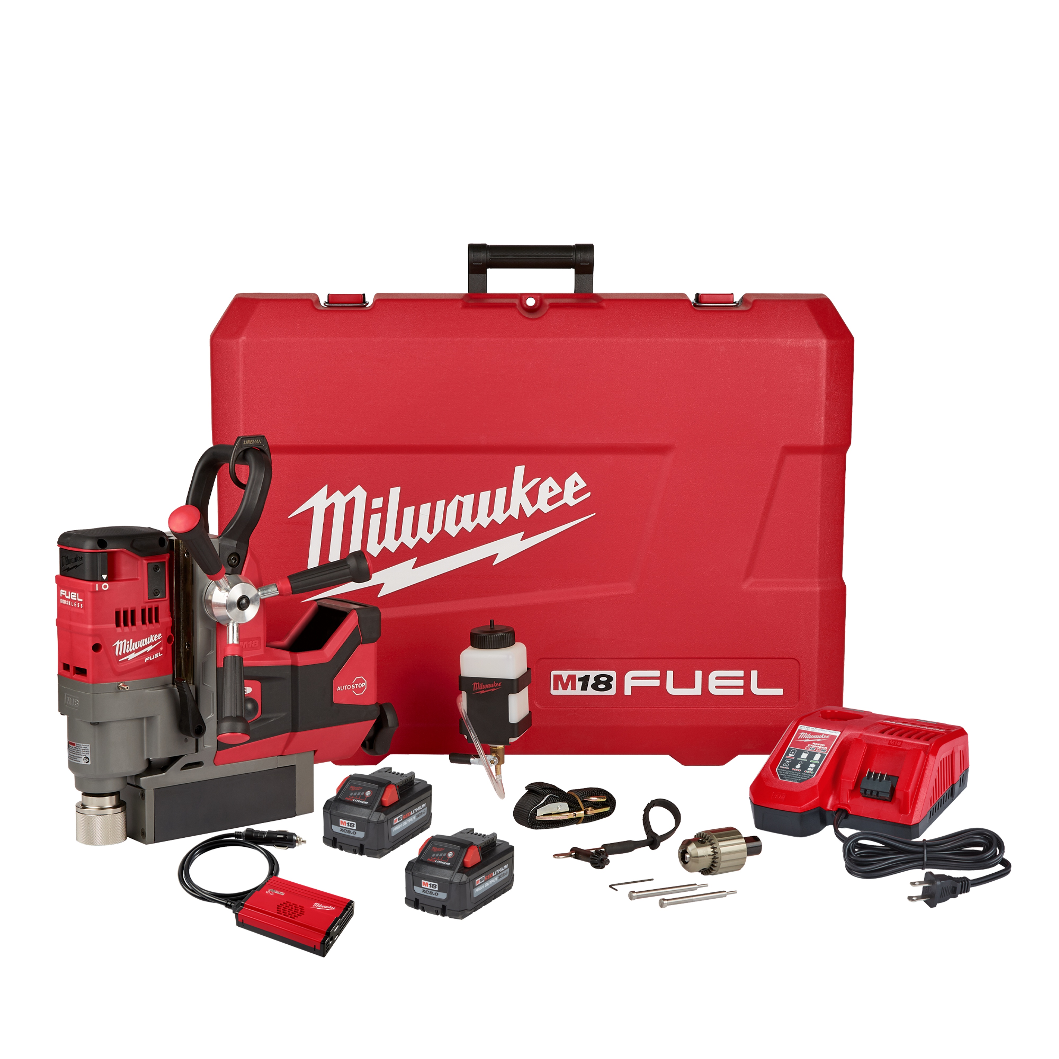 Milwaukee® M18™ FUEL™ 2788-22HD Magnetic Drill Kit, 3/4 in Chuck, 18 V DC, 400/690 rpm No-Load, Li-Ion Battery