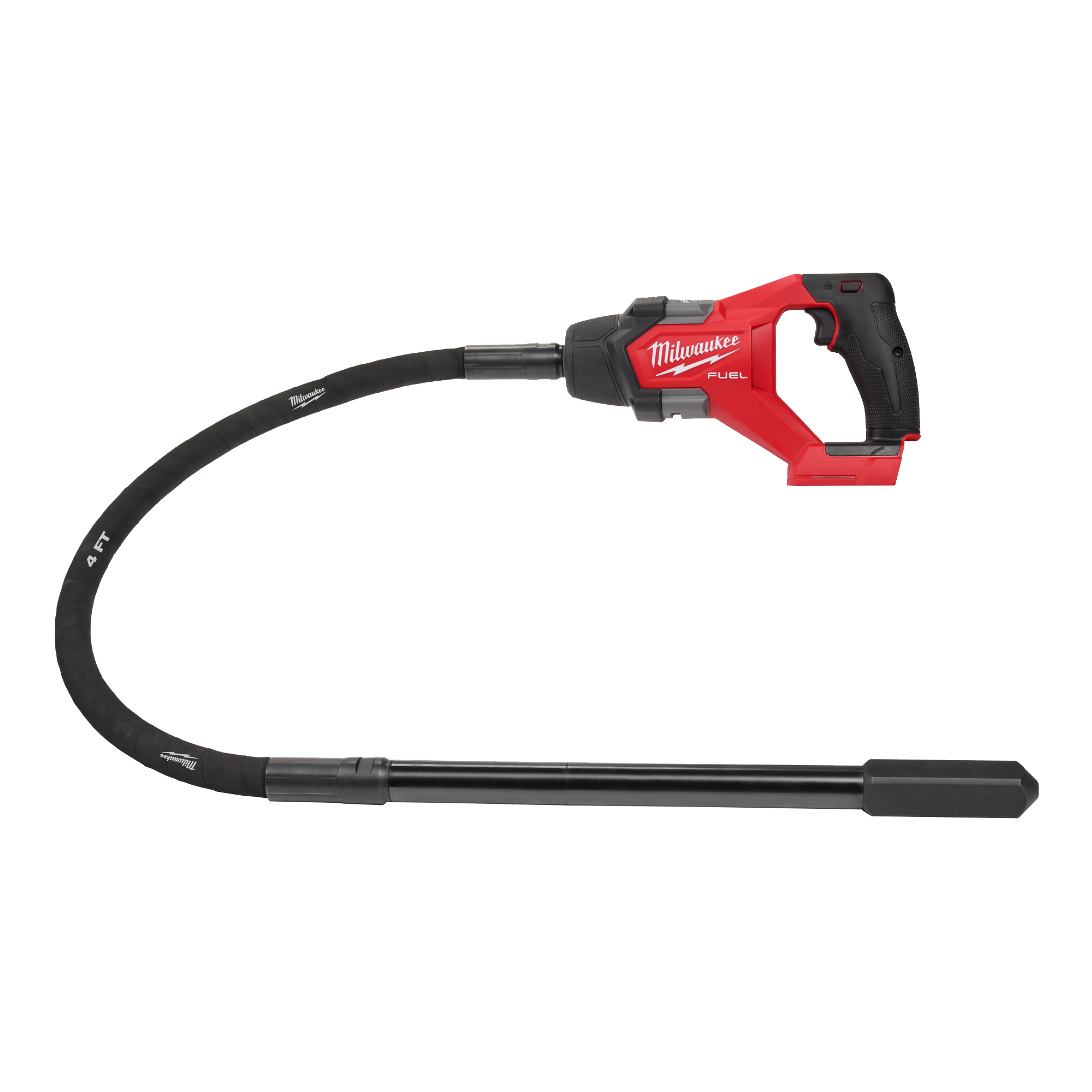 Milwaukee® M18™ FUEL™ 2910-20 Cordless Variable Speed Concrete Pencil Vibrator, M18™ Battery Pack, 1.8 hp Power Rating, 18 V, 0 to 12500 vpm Speed, 1 in Dia Head, 4 ft L Shaft