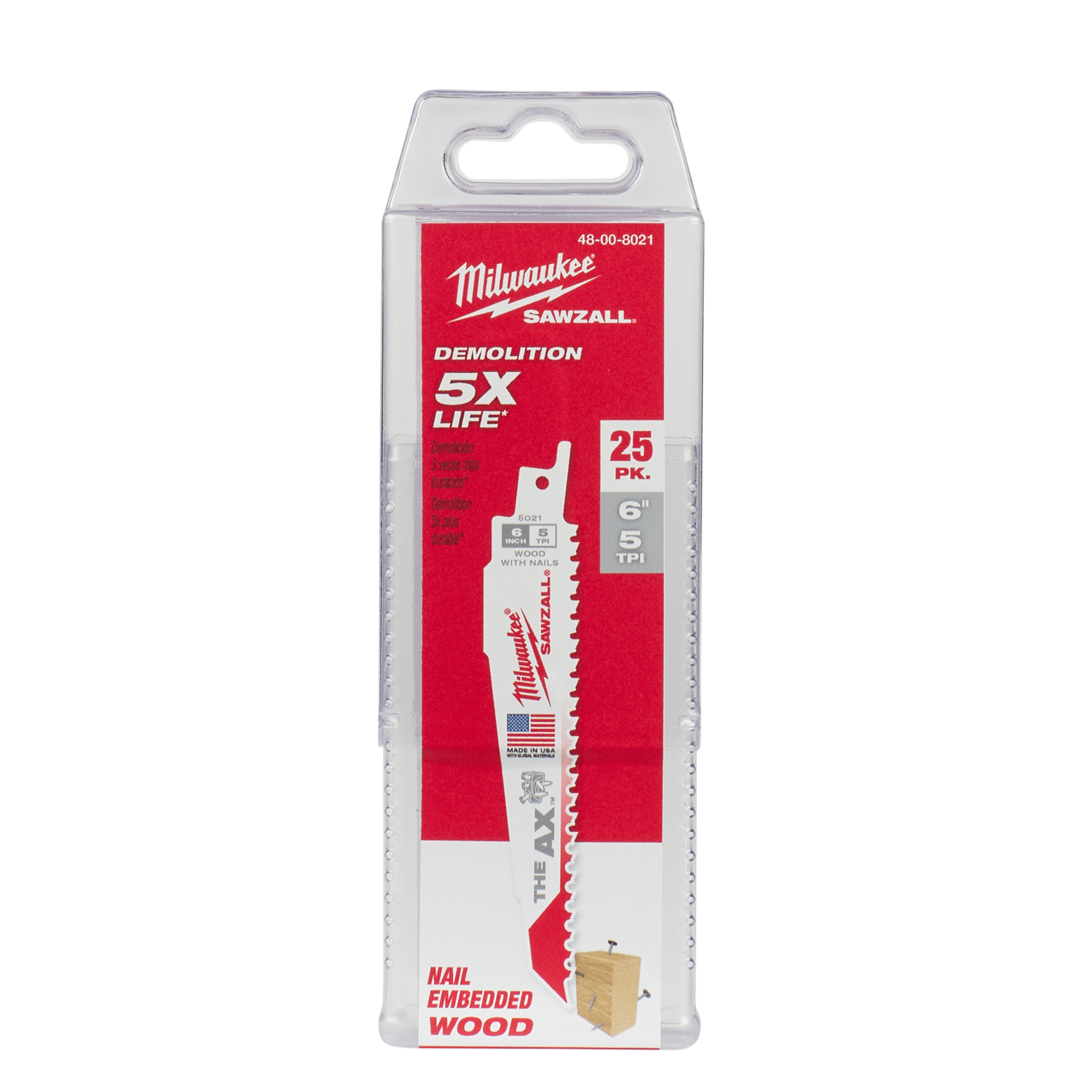 Milwaukee® 48-00-8021 Reciprocating Saw Blades