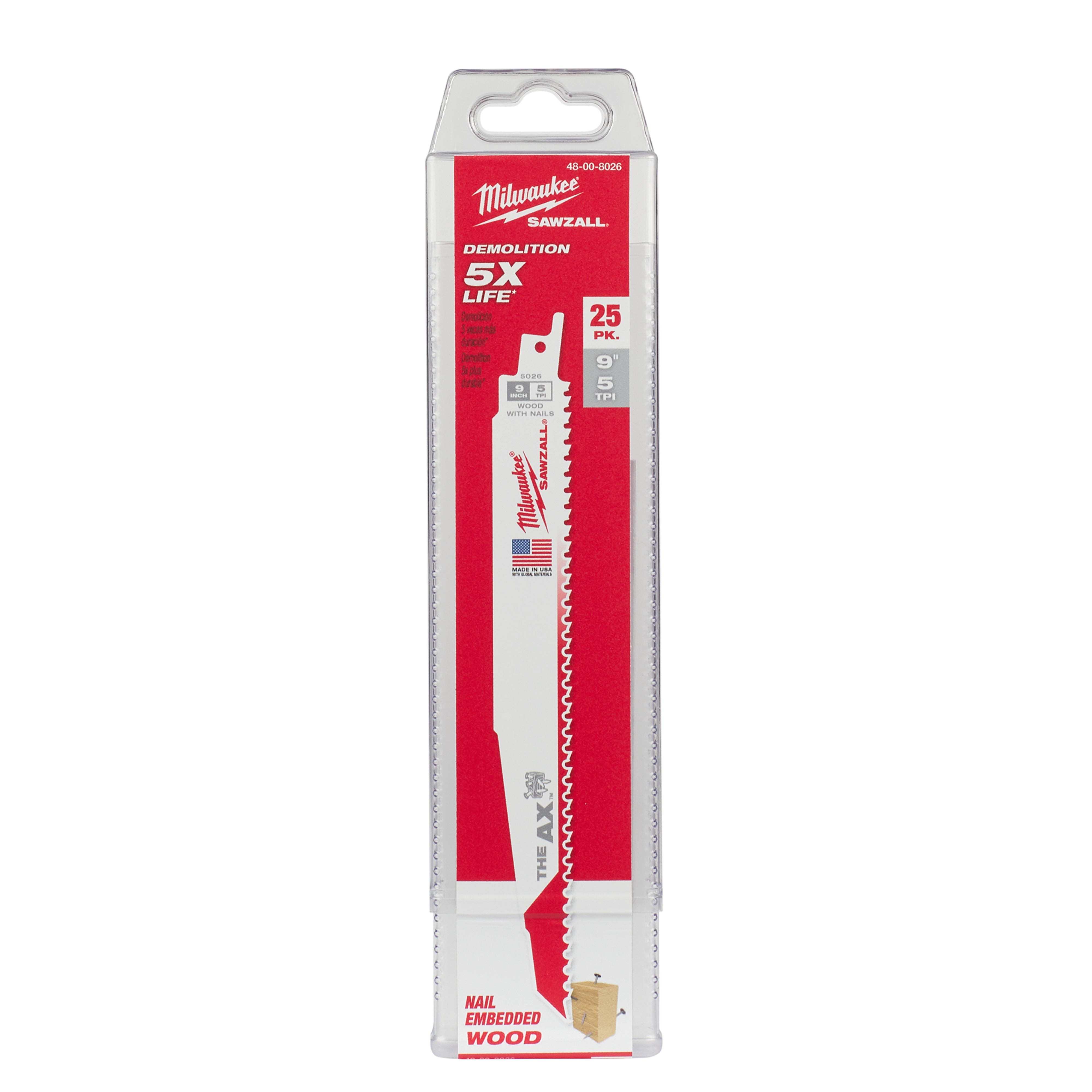 Milwaukee® 48-00-8026 Reciprocating Saw Blades