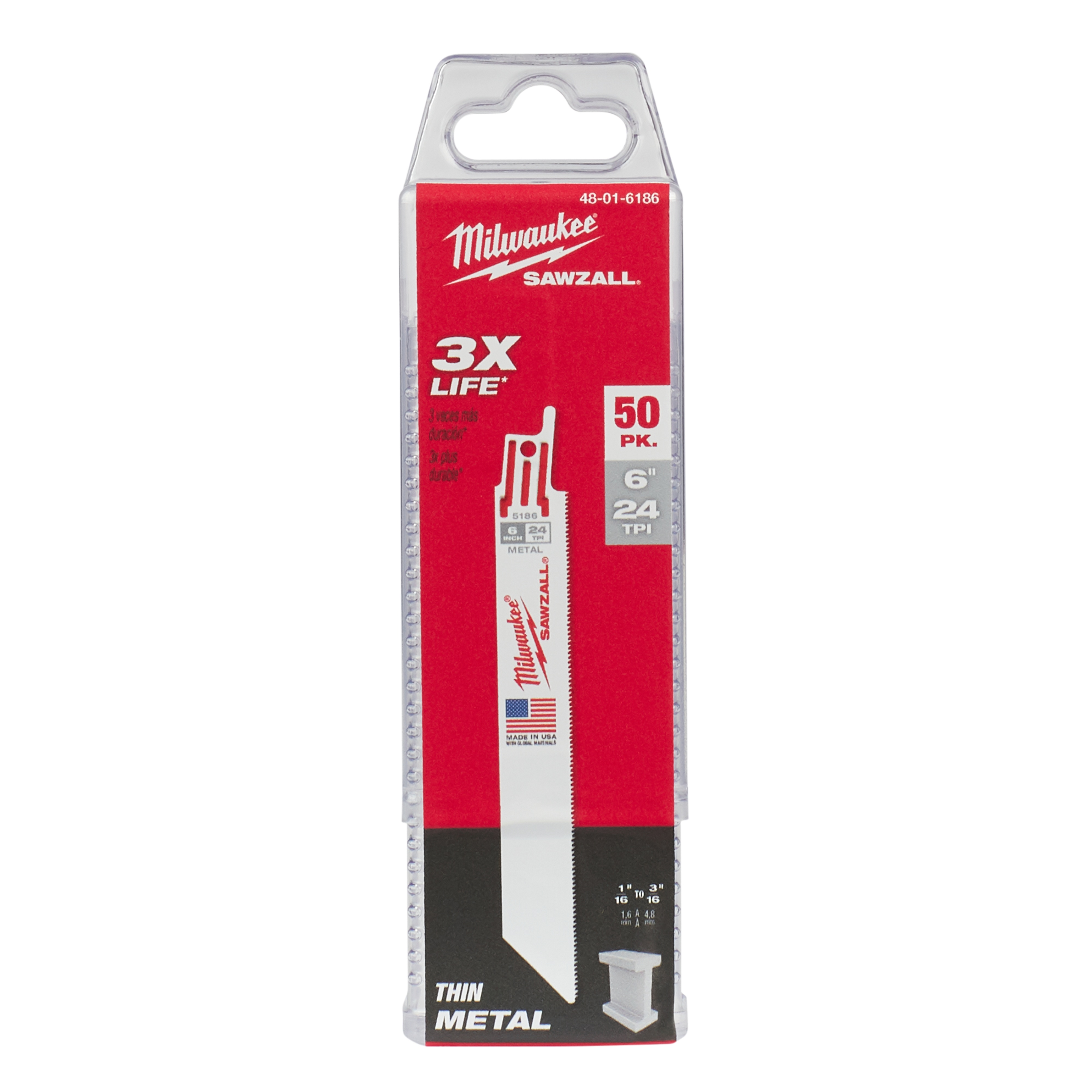 Milwaukee® 48-01-6186 Reciprocating Saw Blades