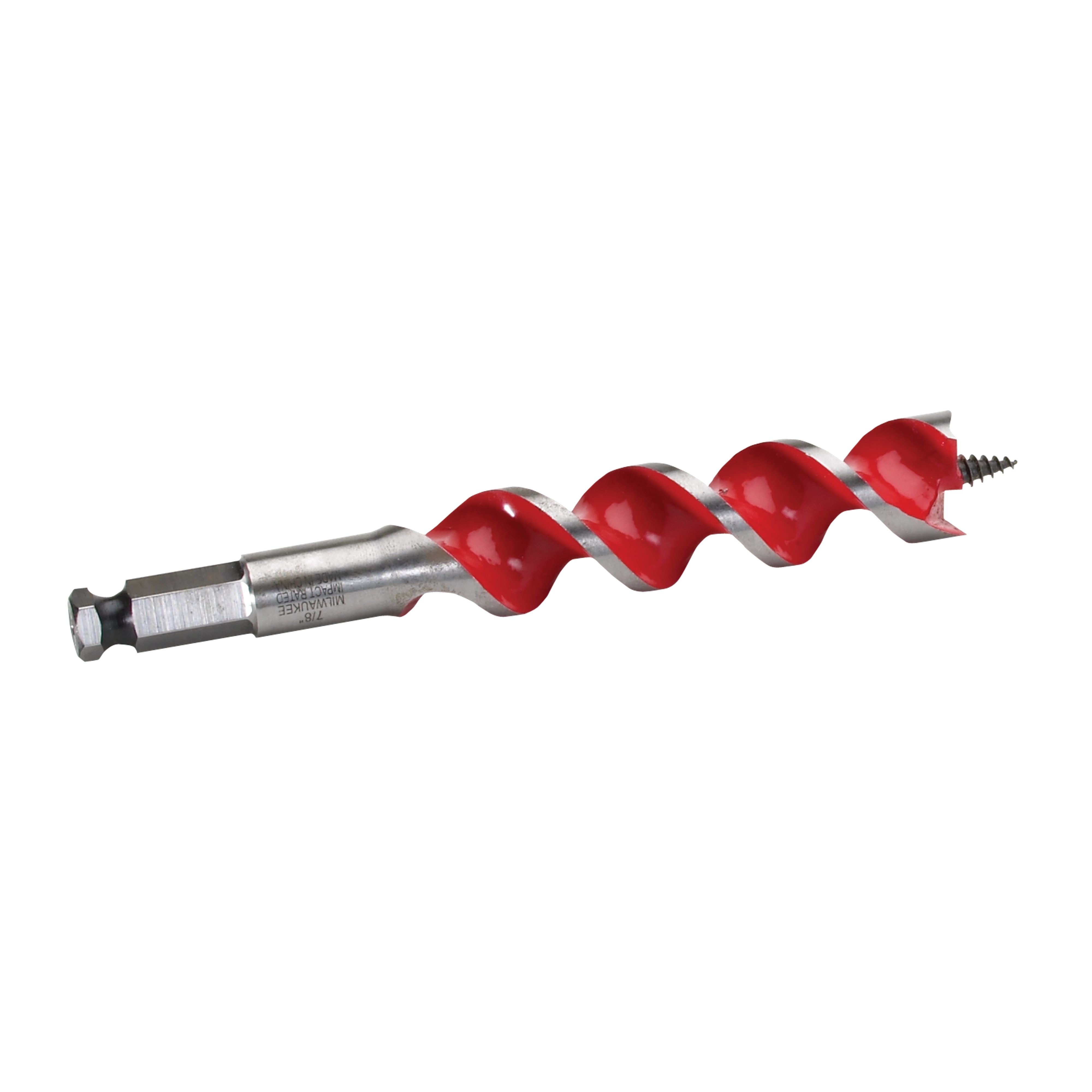 Milwaukee® 48-13-0870 Heavy Duty Solid Center Spur Auger Bit, 7/8 in Dia, 6-1/2 in OAL, 4 in L, 7/16 in Shank