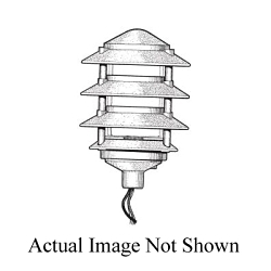 Mulberry 30114B 4-Tier 3-Wire Garden Light With Porcelain Socket, Baked Black Powder Polyester Textured Housing