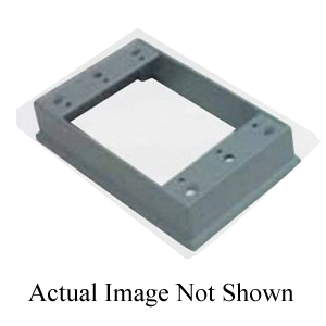 Mulberry 30229W Weatherproof Box Extension, 1 Gang, 4-1/2 in L x 2-3/4 in W x 1 in D, Die Cast Aluminum