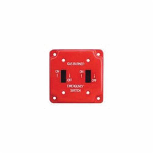Mulberry 41026 Gas Burner Cover, 4 in H x 4 in W, Square Plate, Steel, Red Field