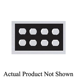 Mulberry 99104 Standard Wall Plate, 4 Gangs, 8.187 in W x 4.5 in H, Steel, Ivory