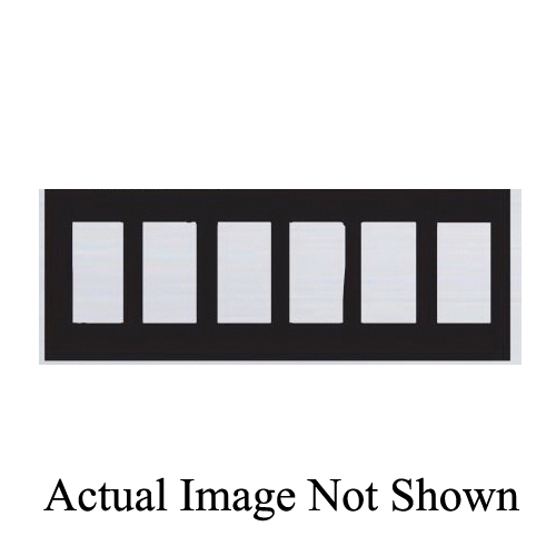 Mulberry 87406 Standard Wall Plate, 6 Gangs, 11.812 in W x 4.5 in H, Cold Rolled Steel, Black