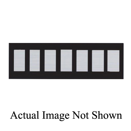 Mulberry 87407 Standard Wall Plate, 7 Gangs, 13-5/8 in W x 4-1/2 in H, Cold Rolled Steel, Black