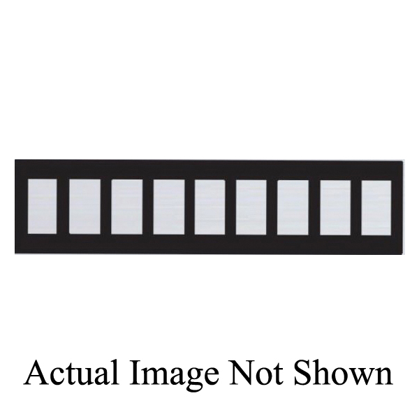 Mulberry 86409 Standard Wall Plate, 9 Gangs, 17-1/4 in W x 4-1/2 in H, Steel, White