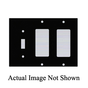 Mulberry 86453 Standard Combination Wall Plate, 3 Gangs, 6-3/8 in W x 4-1/2 in H, Steel, White