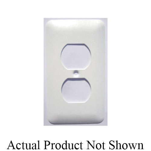 Mulberry 79101 Receptacle Wall Plate, 1 Gangs, 2-3/4 in W x 5 in H, Steel, Wrinkle Ivory